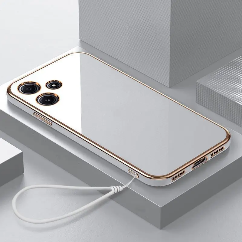 For Realme C53 Case Realme N53 C51 Realme Note50 Case Straight frame Square Plating Silicone Back Soft rubber cover