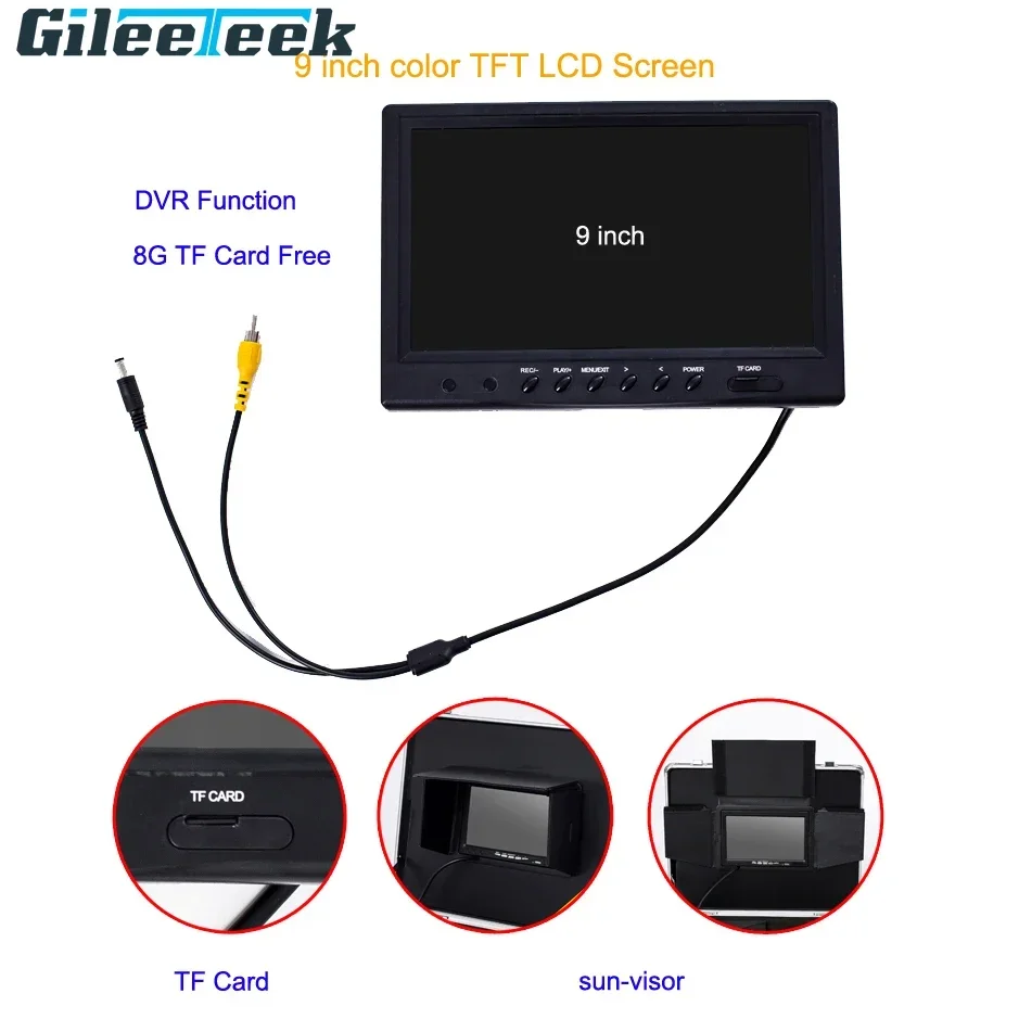 Endoscope Camera Accessories Full HD 9'' TFT LCD Color Monitor Only Fit  SP09 Series Replacement Parts/accessories Waterproof