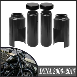 For Harley Dyna Super Glide Street Bob Wide Glide Fat Bob Low Rider 2006-2017 Motorcycle Front Fork Caps Shock Absorber Cover