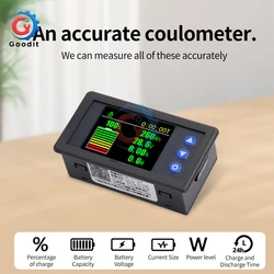 H56AH DC 10~100V Power Indicator Voltage Ammeter High Precision Color Screen Hall Coulometer Power Indicator Car voltmeter