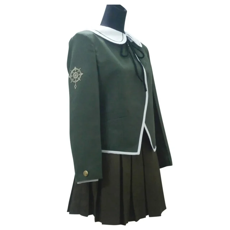 Danganronpa Cosplay Costume Chihiro Fujisaki School Girl Uniform