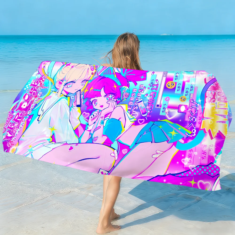 Serviette de jeu Kawaii M-Muse D-Dash-S, douce, légère, anti-sable, grande serviette de plage, séchage rapide, pour le bain, le sport et la famille