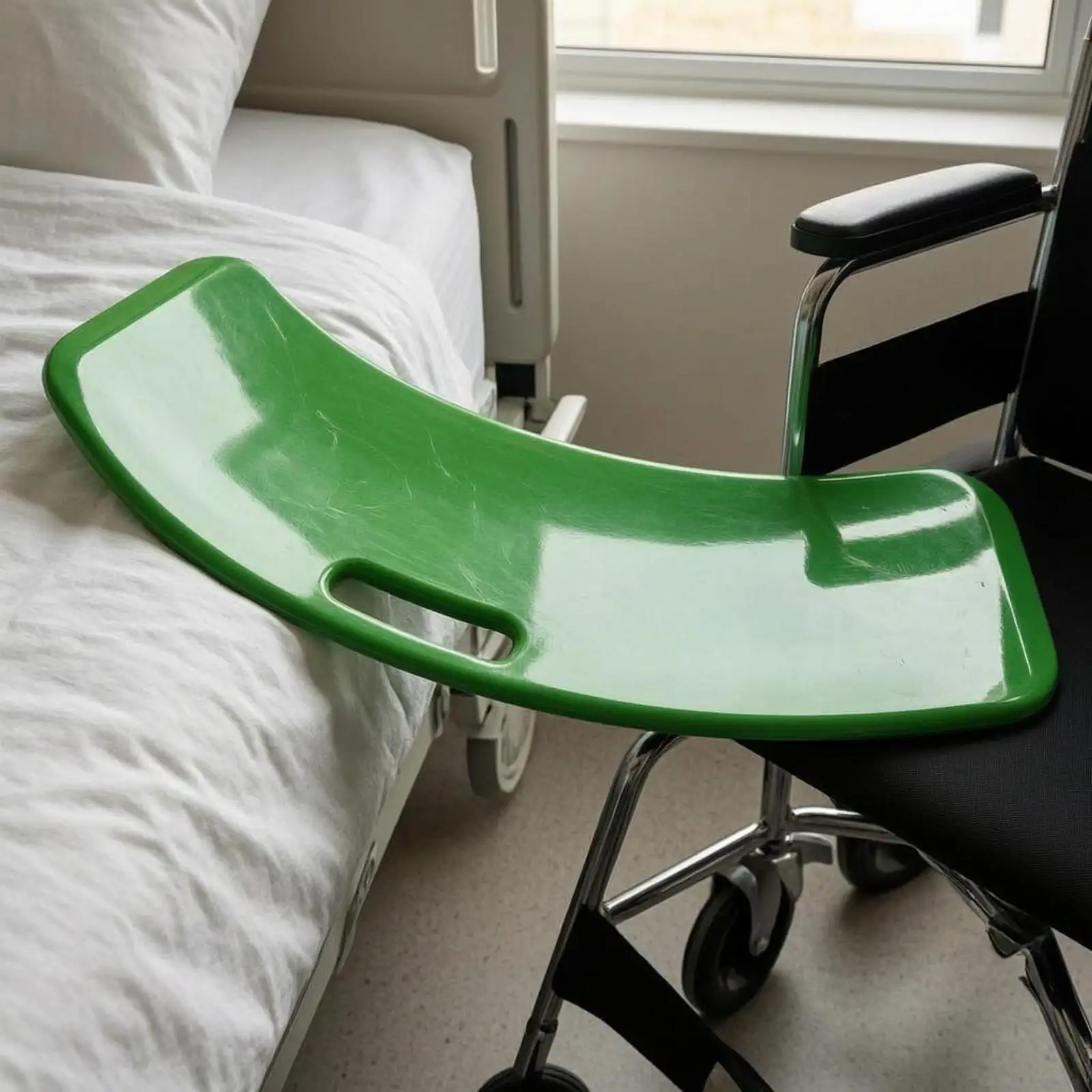 Patient Transfer Board Smooth Surface Practical Curved Mobility Assistant for Elderly Hospital Bed Transitions