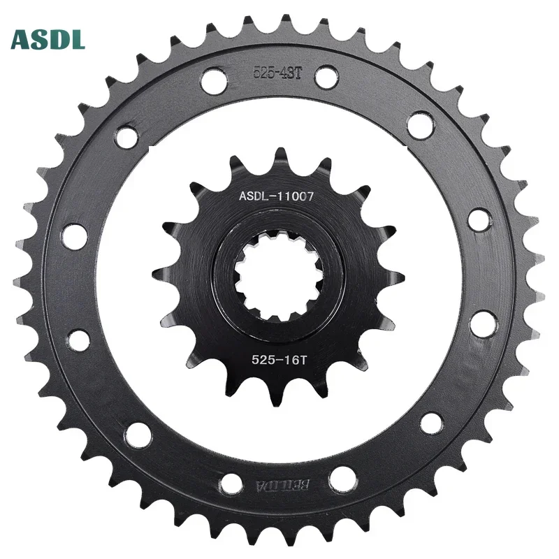 525 43T 16T Front Rear Sprocket Gear For Honda VFR750 F Interceptor 1990-1997 VFR750 FL FM FN FP FR FS FT FV FW RC36 1990-1998