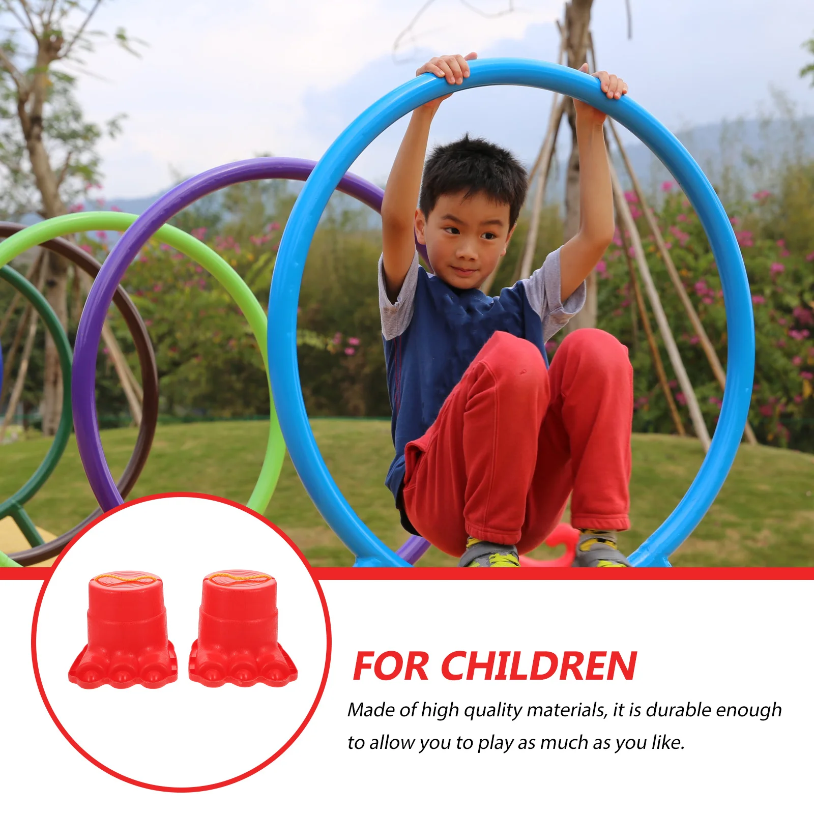 2 Pcs Big Feet Stilts Interactive Toy Children's Toys Kids Outdoor Playset Body Training Plaything Jumping Boys