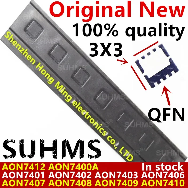 (10piece)100% New AON7401 AON7402 AON7403 AON7406 AON7407 AON7408 AON7409 AON7410 AON7412 AON7400A QFN-8 Chipset