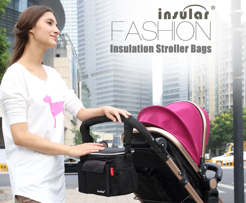 

Single-Shoulder Waterproof Stroller Bag with Multiple Functions, Insulated Push Cart Bag, Car Seat Bag, Baby Stroller Accessory