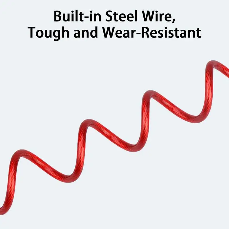 Câble d'alarme de rappel de verrouillage, sécurité anti-voleur, frein à disque de roue de moto, câble à ressort pour vélos