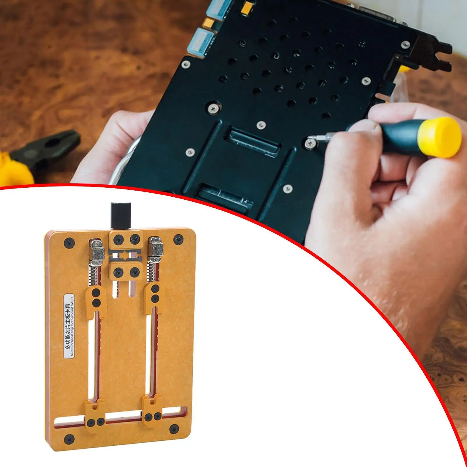 Dispositivo de reparo de telefone fixação resistência de alta temperatura gabarito de solda de metal fixador multifuncional suporte de placa de circuito