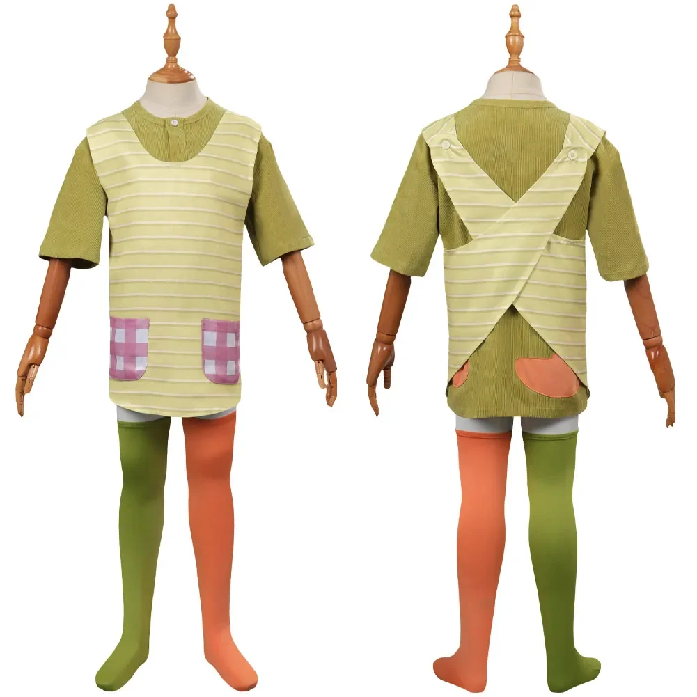 Kids Longstocking Cosplay Costume Dress Jacket Apron Pants Halloween Carnival Gifts Roleplay Children Suit For Boys Girls