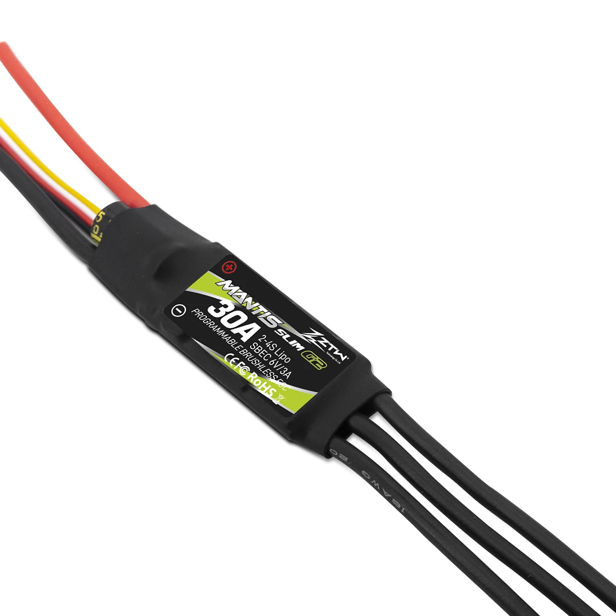 ZTW Mantis Slim 20A/30A ESC G2 SBEC 6V/3A 2-4S 32-Bit Bürstenloser Geschwindigkeitsregler für RC Flugzeug Starrflügel Indoor F3P 3D Flying