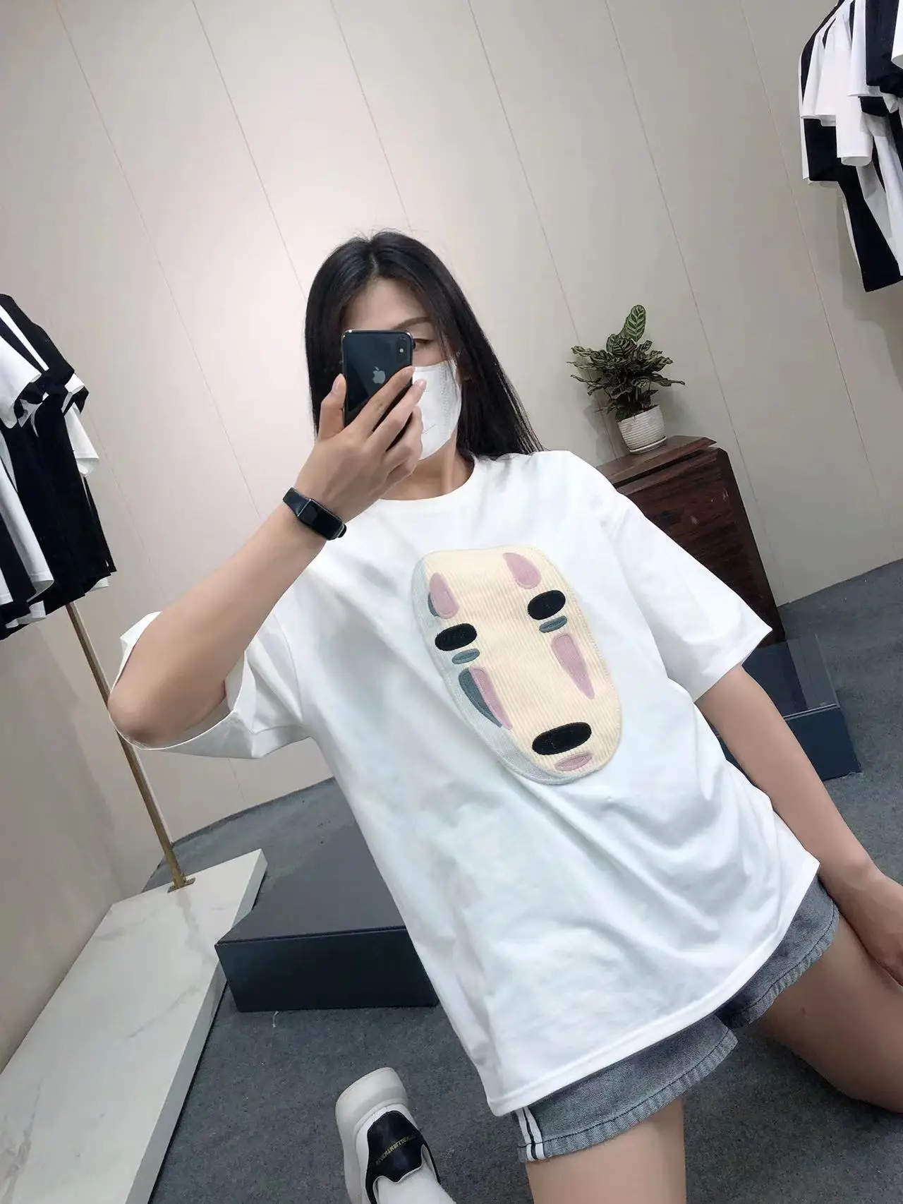 

High quality all-match popular spot soft women's fashion round neck T-shirt