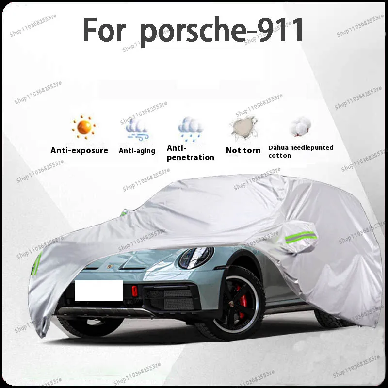 

For Porsche 911 Fit Car Cover Waterproof Dustproof Sunshade (UV) Snowproof Silve Full Cover with All-Day Protection