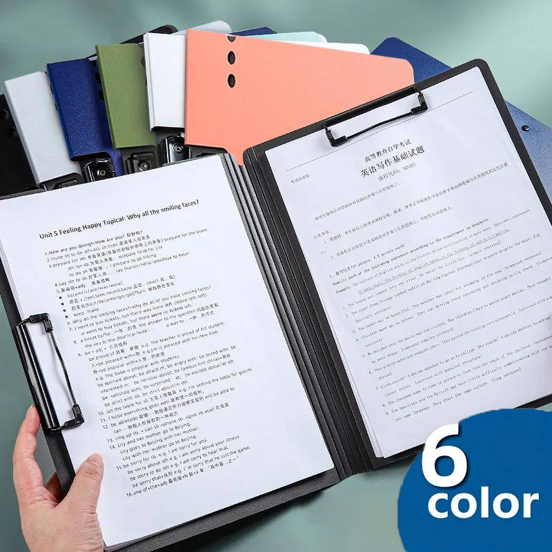 

A4 File Folders, Documents Organizer, Clipboard Writing Cover, Paper Folder For Business & School, Stationery & Office Supplies