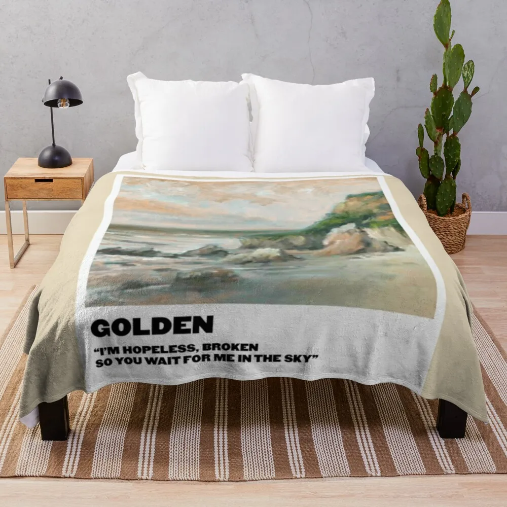 

golden polaroid Throw Blanket Knitted blanket heavy blanket large fluffy plaid