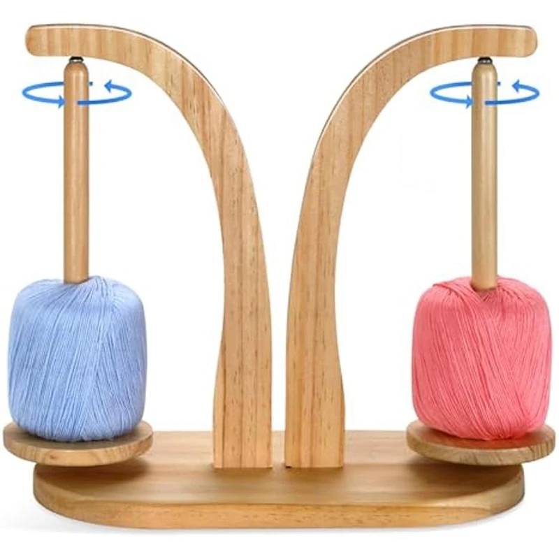 Yarn Holder For Crocheting - Wooden Yarn Ball Holder - Yarn Holder Spinner,Crochet Gift For Knitting Lovers