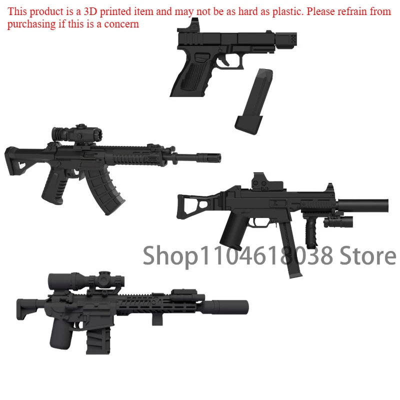 Militärische Soldaten Figuren Waffen Bausteine Zubehör Zweifarbige Waffen Assault Sniper Gewehre M16 M4 Modell Ziegel Spielzeug Geschenk