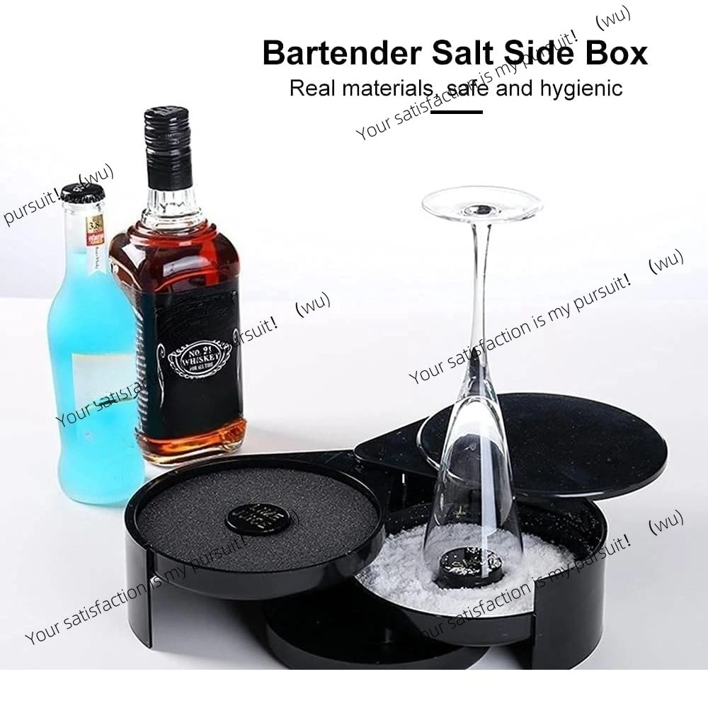 

3-layer ABS rotating cocktail flavor box, bar bartender mixer toolbox