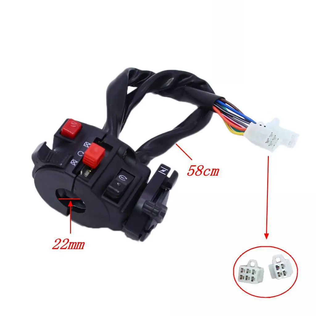 

Аксессуары для внедорожных мотоциклов, квадроциклов, левых, четырехфункциональный переключатель с дроссельной заслонкой 6 + 3-проводная гнездовая вилка