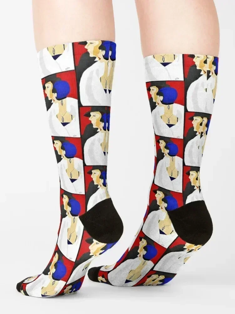 Art Deco Fisher/Robinson Socks custom sports Stockings custom Rugby Socks Female Men's