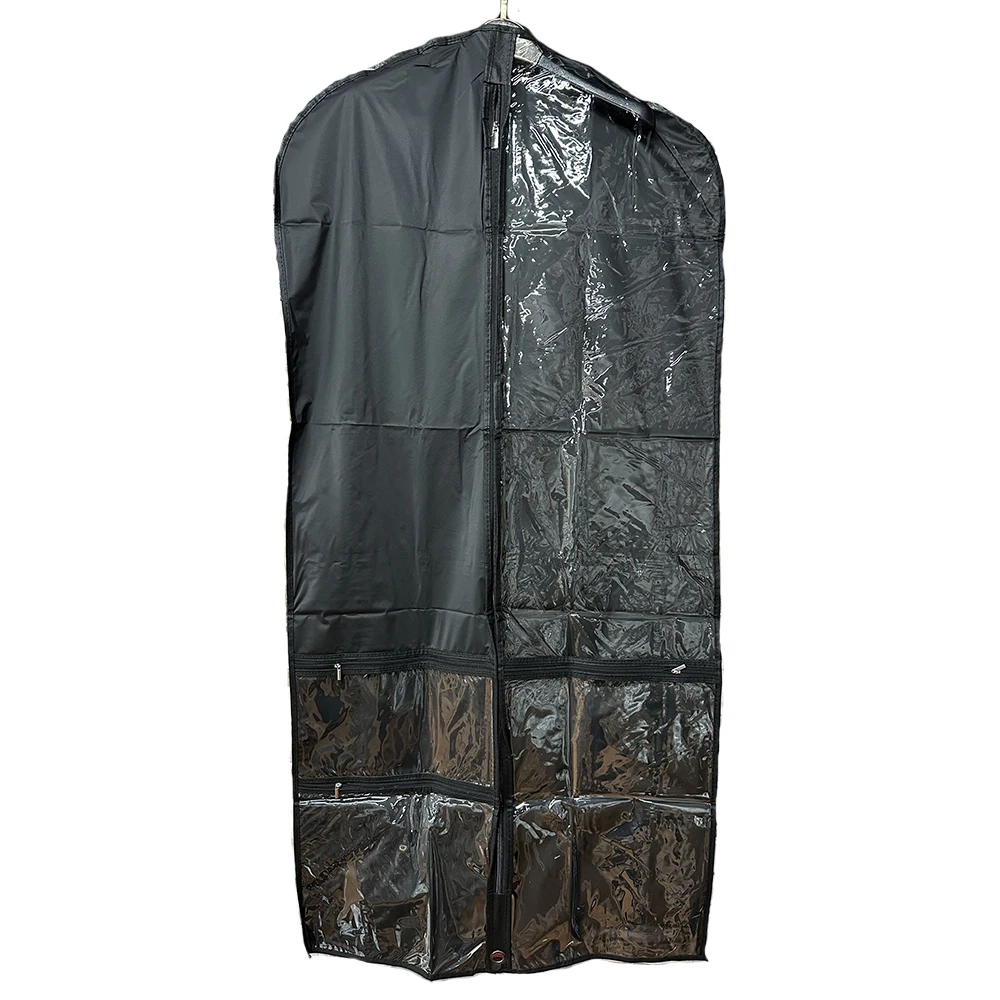 Dance Garment Bags For Dancers With Clear Zipper Pockets Travel Storage Full Zipper for Suits Dress Cover Hanging Garment Bag