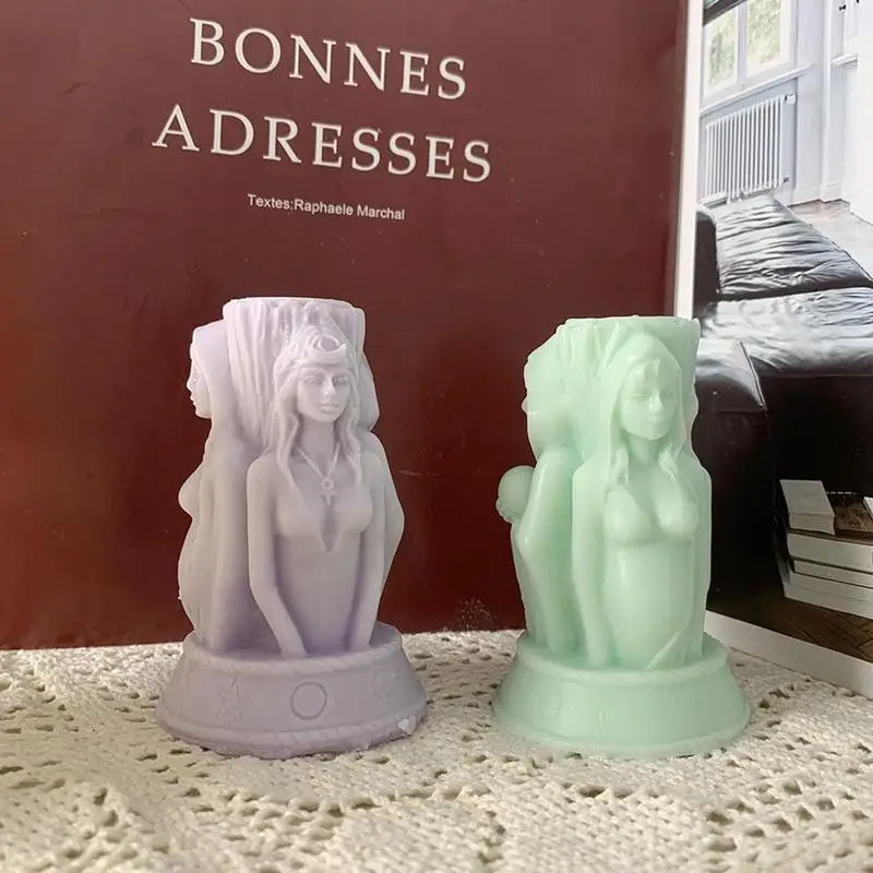 Three Goddess Statue Mold Silicone Sculpture Mold For Resin Girl Bust Crafting Art Supplies Sister Friendship Statue For Women