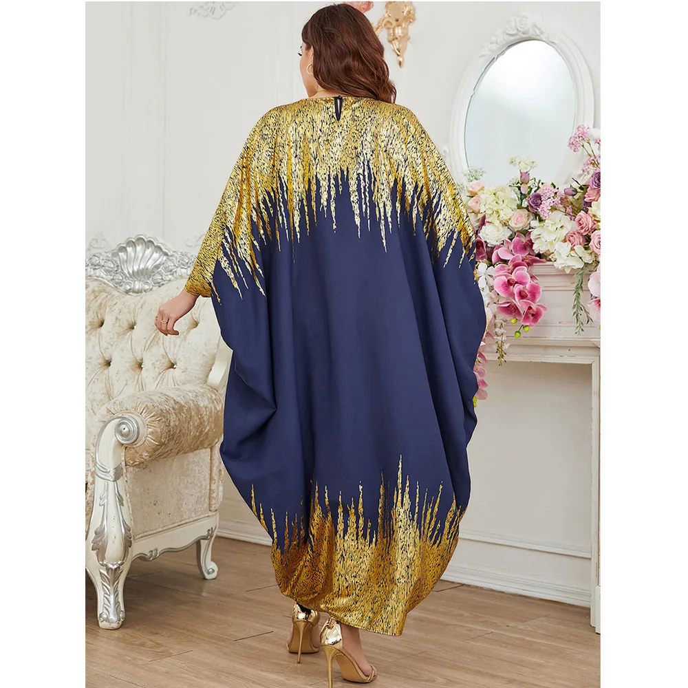 Kaftan Moroccan Women Batwing Sleeve Dress Muslim Dubai Abaya Turkey Arabic Robe African Dashiki Loose Caftan Party Gown Caftan