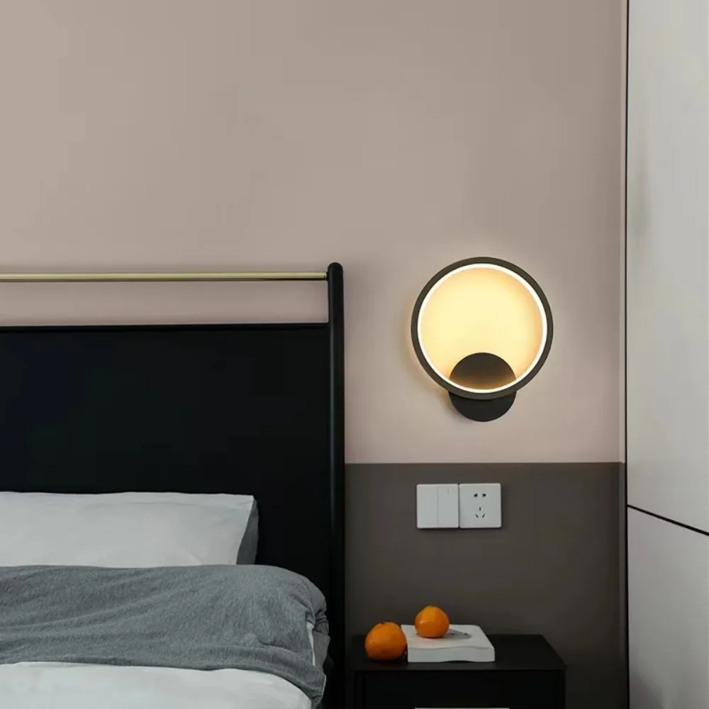 Wall Lamp Bedside Bedroom Minimalist Modern European American Style Living Room LED Staircase Corridor Lighting Fixtures