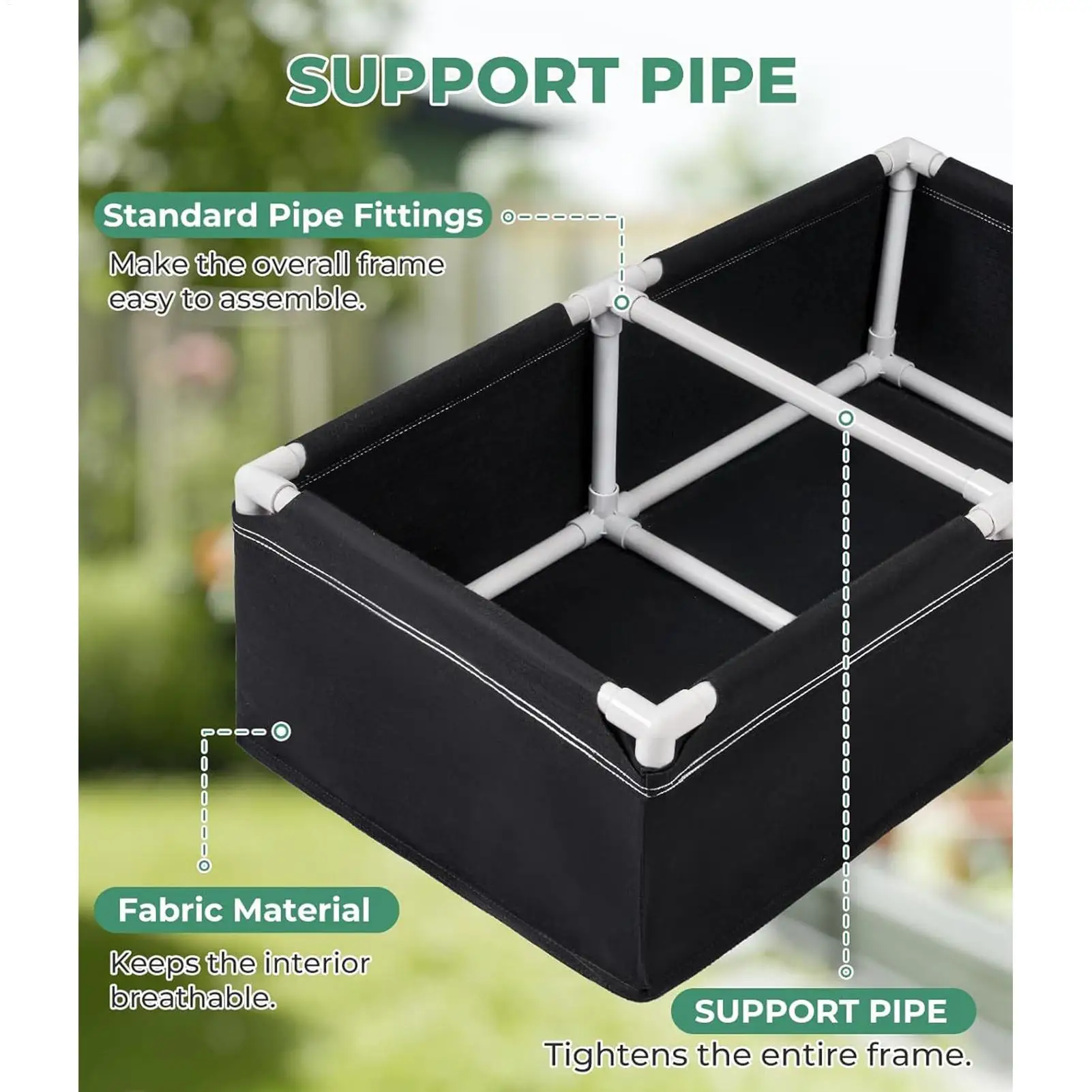 

Fabric Raised Bed 100x50x30cm Vegetable Growing Pot Outdoors Raised Garden Grow Bed With Frame For Vegetable Strawberries