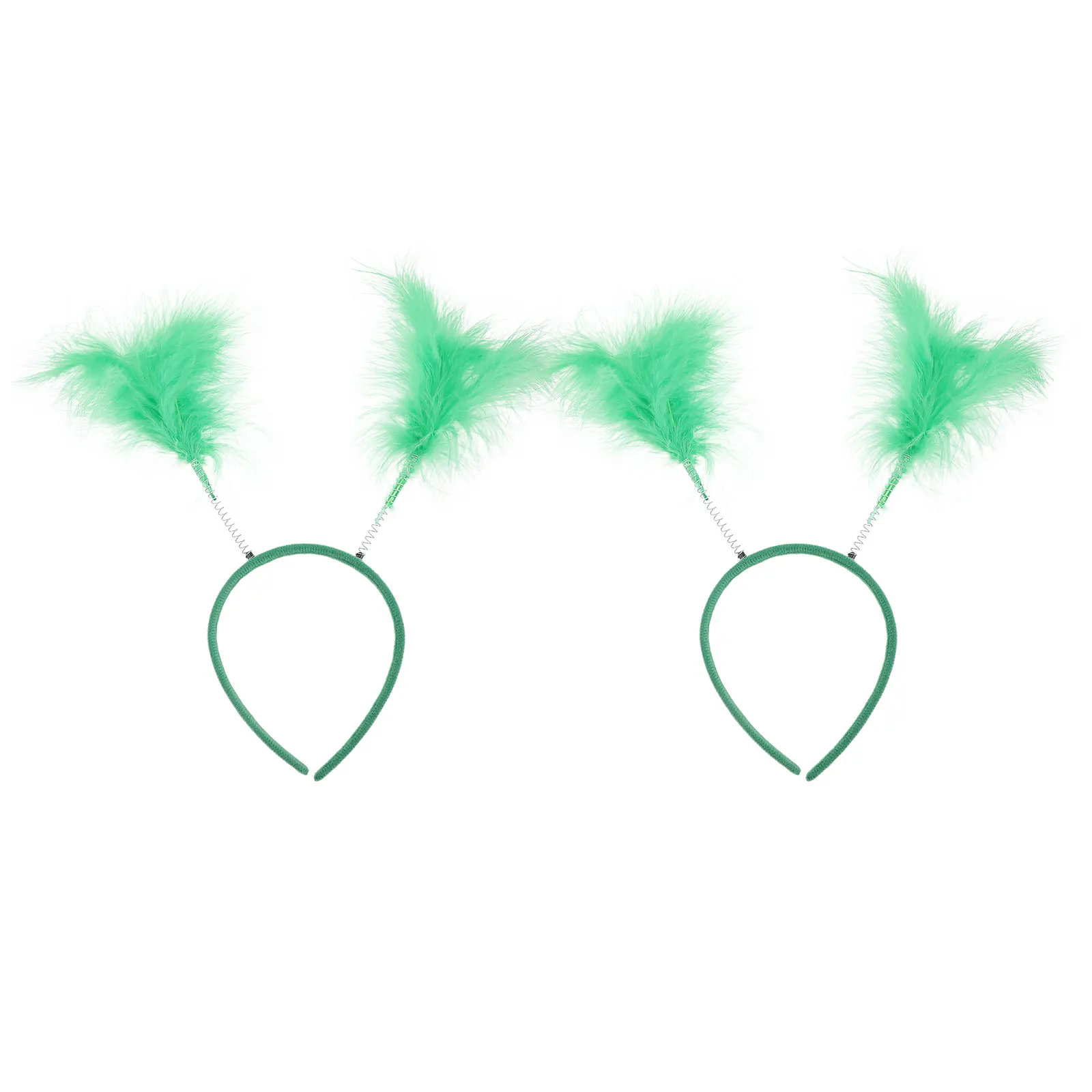 

2pcs Plume Headband Carnival Party Headdress Costume Hair Accessory Festival Cosplay Decorative Headwear For Women Lightweight