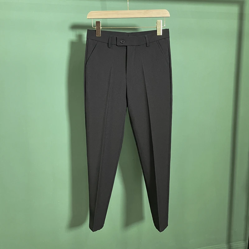 

Slim Fit Nine-Tenths Suit Pants Men's Korean Sle High-Rise Thin Casual Trousers Faionable Urban Youth Leisure Busin