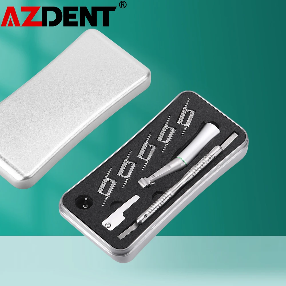 Azdent Dental 4:1 Reduction Contra Angle Handpiece Interproximal Strips Set 10Pcs  Interproximal Stripping Dentistry Instruments