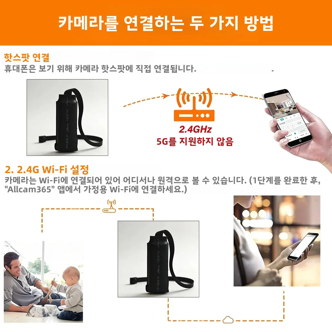 4K HD 미니 WiFi 카메라 - 원격 보기, 동작 감지, DIY 홈 네이비 스타일 감시 카메라 썸네일 4