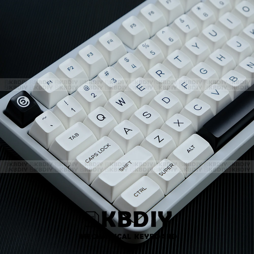 KBDiy 159 Keys/Set SA Profile GMK BOW PBT Keycaps White Double Shot for Gaming Mechanical Keyboards Keycap for GMK61 GMK64 K500