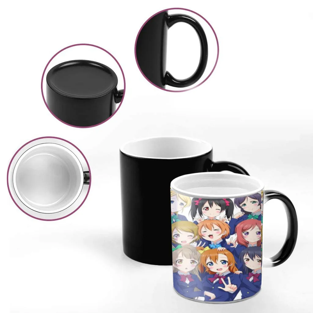 Kawaii Anime Love Live! Magic Hot Cold Heat Temperature Sensitive Color-Changing Coffee Tea Milk Mug Cup