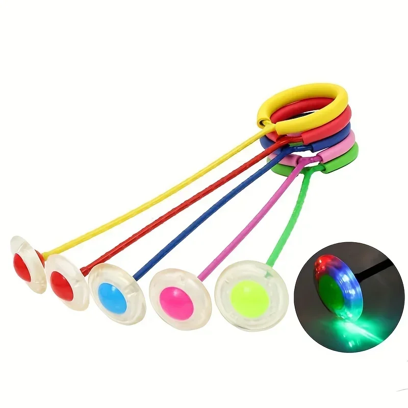 Flash Jumping Rope Ball Kids One Foot Outdoor Fun Sports Children Jumping Force Reaction Training Swing Ball Child-parent Games