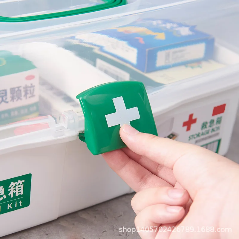 Home Medicine Box Thickened Plastic Medicine Storage Box Band-Aid Commonly Used Medicine Storage Box