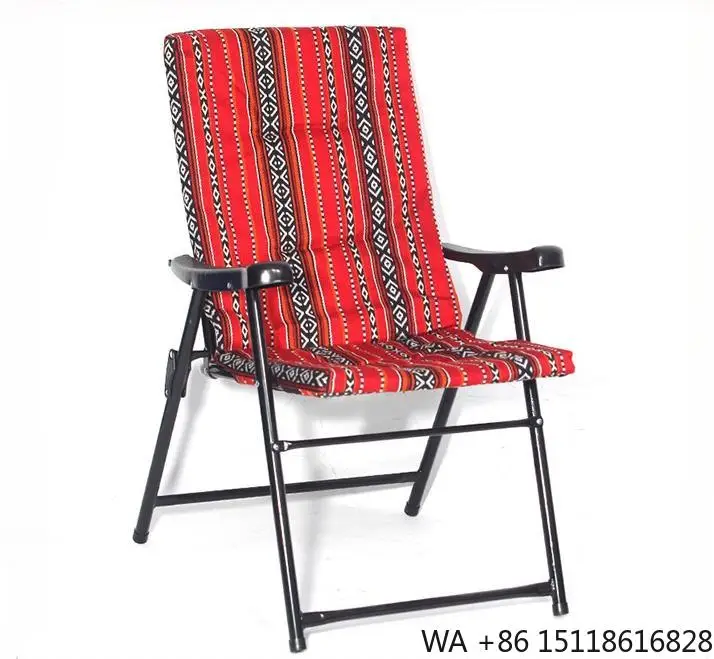 Factory Wholesale Outdoor Furniture Camping Chair Portable Folding Iron Customized Color Design Easy Carry for Hotel Warehouse