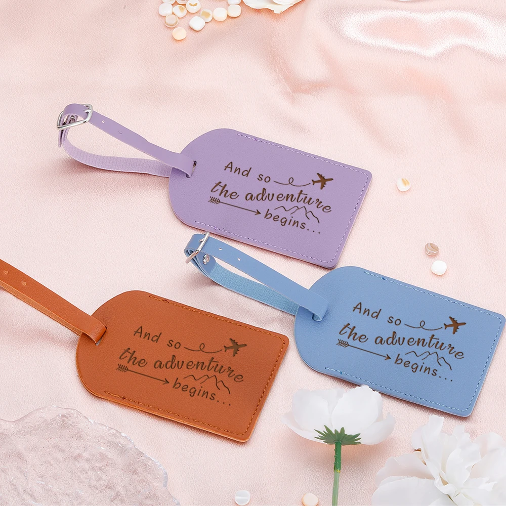 Personalized Travel Luggage Tags Cover Creative Accessories Suitcase Baggage Leather Tag Holder Trip Baggage Boarding ID Label