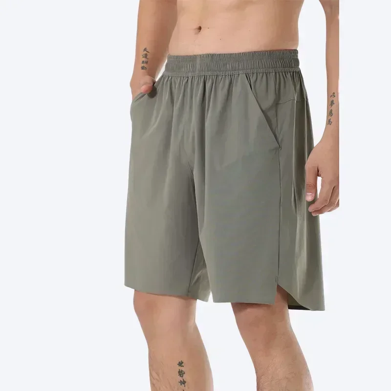 Short de yoga élastique à séchage rapide pour homme, short de course respirant, short d\'entraînement et de fitness, objectifs de sport, été