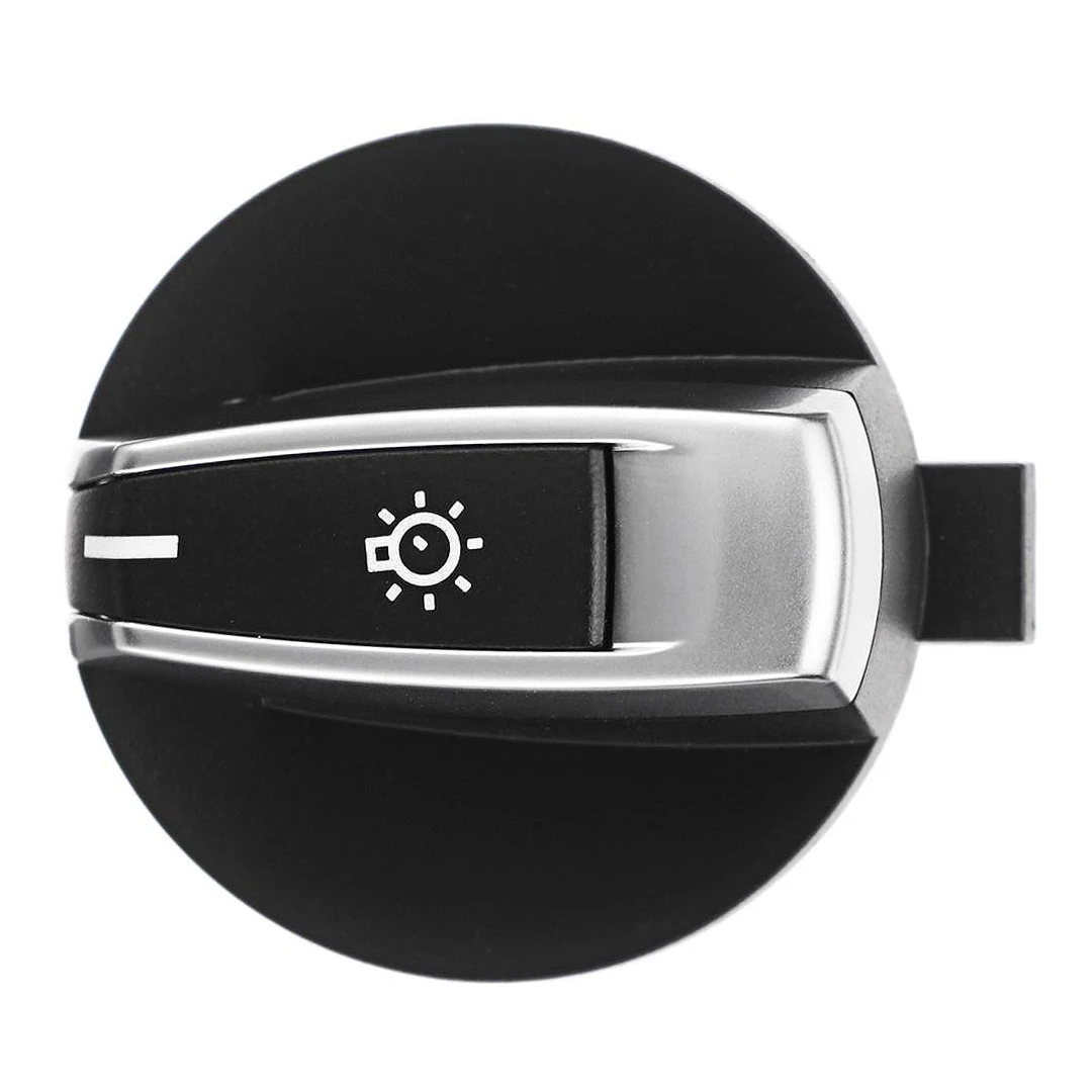 1Pcs Car Headlight Switch Knob Buttons For-BMW 5/7 Series X3 X4 F01 F02 F03 F10 F18 F07 F06 F25 F26 Black