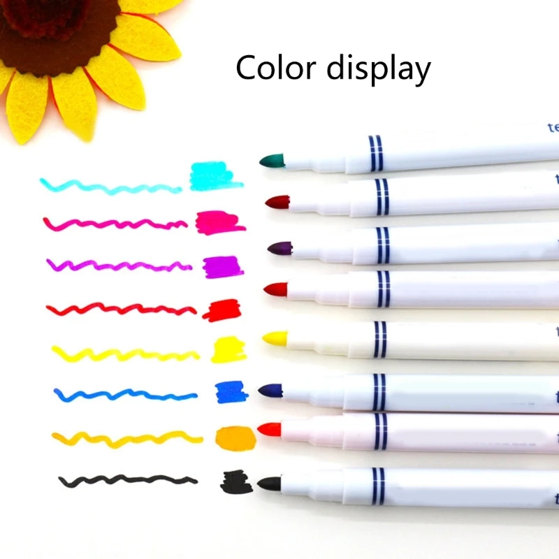8 unidades marcadores tecido permanentes para camisetas conjunto canetas tecido não tóxico