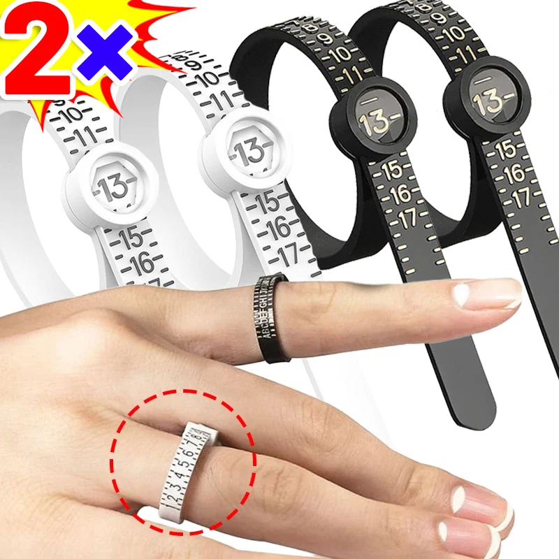 

Rings Ruler Measurer Finger Coil Tools Magnifying Glass Finger Coil Sizing Tool UK Size US Size Measurements Jewelry Accessories
