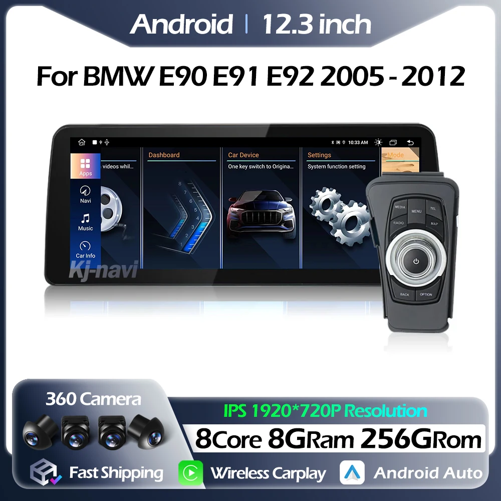 

Android 14 для BMW E90 E91 E92 2005 - 2012 Carplay Android Авто 4G сеть 5GWifi GPS стерео Мультимедийный Плеер