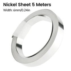 5M/Roll Pure Nickel Strips For Lithium Battery Pa Welding 99.6% Purity 16ft Nickle Tabs For 18650 26650 Battery Pack Spot Welder