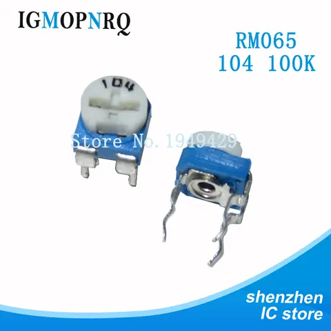 20 st RM065 RM-065 100 200 500 1K 2K 5K 10K 20K 50K 100K 200K 500K 1M ohm Trimpot Trimmerpotentiometer variabelt motstånd 10 best sales 10k potentiometer - №8