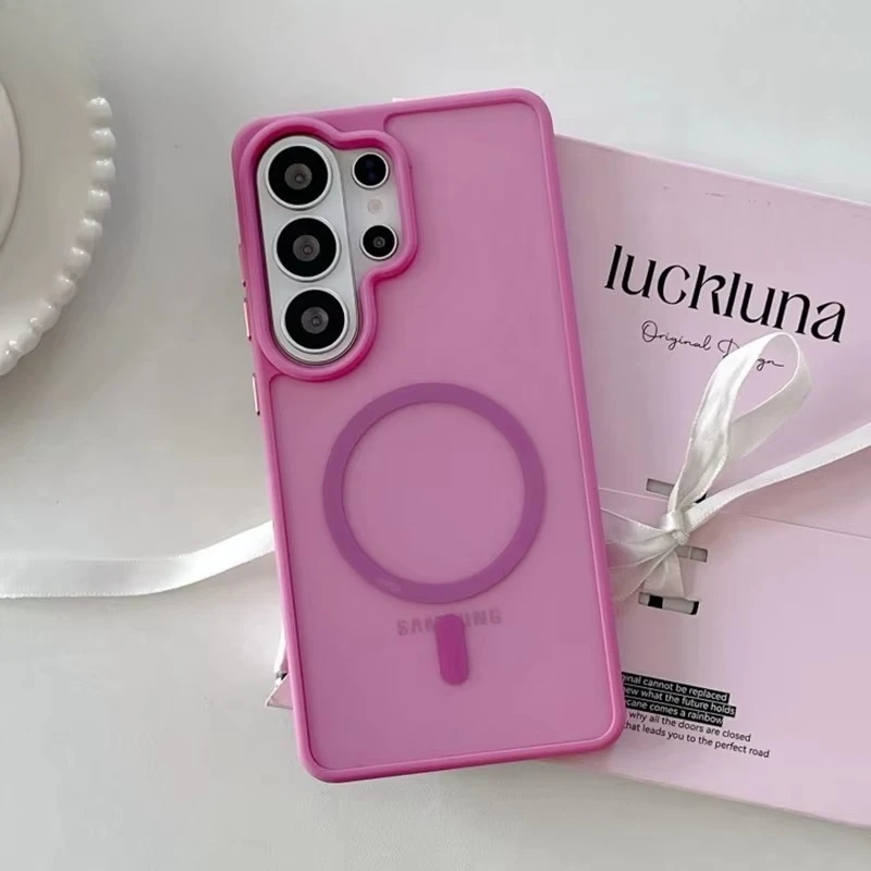 Original Candy Color Translucent Case for Samsung Galaxy S26 Ultra Plus S24 Ultra S25 S23 FE Magnetic for Magsafe Phone Cover