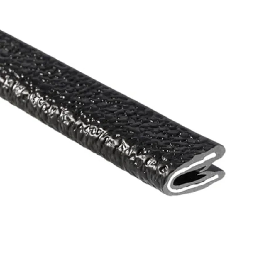 

TRIM-LOK Edge Trim Fits 1/32-Inch Edge 7/16-Inch Leg Length 25-Foot Length Dual Gripping Fingers Black Pebble Finish Flexible P