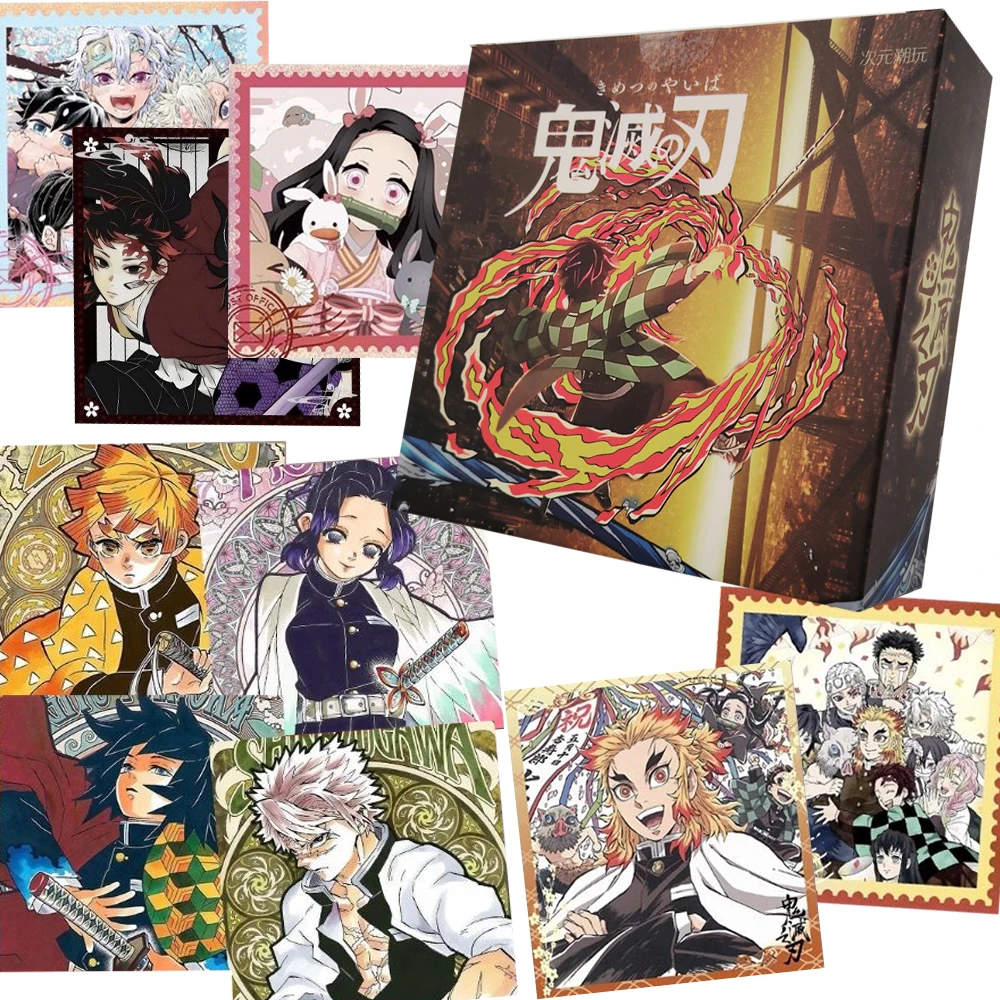 

Hot Blooded Anime Demon Slayer AR Square Cards Kamado Nezuko Kochou Shinobu Exquisite and Fashion Collection Cards Children Gift