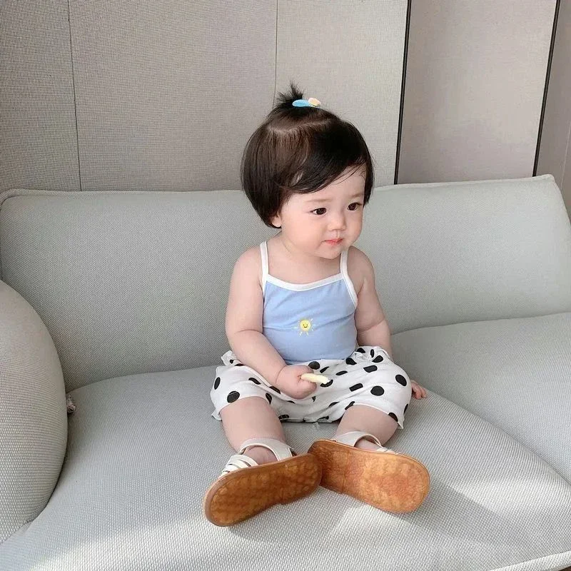 Kids Summer Clothes Baby Girls Cartoon Cute Tank Top Children Korean Casual Vest Sweet Lovely T-shirt 2024 Little Girl's Costume view 6